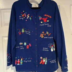 Happy Birthday Jesus Christmas Holiday Sweater Cardigan